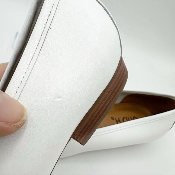 White Leather Unisa Flex Loafer Slip-on Wood Bead Detail Sz 8.5 - Picture 8 of 12